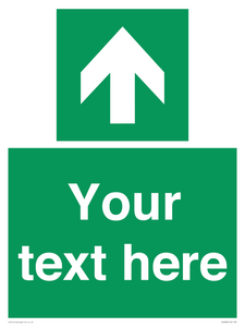 Safe condition Custom arrow up sign